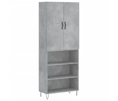 Kõrge Kapp, Betoonhall, 69,5 X 34 X 180 cmTehispuit Kõrge Kapp, Betoonhall, 69,5 X 34 X 180 cmTehispuit