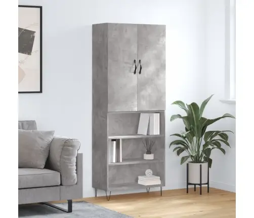 Kõrge Kapp, Betoonhall, 69,5 X 34 X 180 cmTehispuit Kõrge Kapp, Betoonhall, 69,5 X 34 X 180 cmTehispuit
