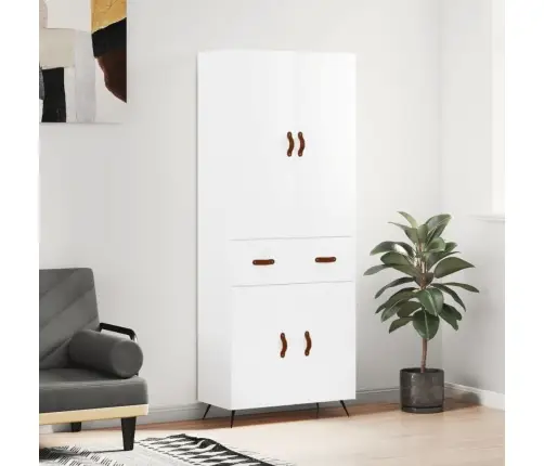 Augstais Skapis, Balts, 69,5X34X180 Cm, Inženierijas Koks Vidaxl