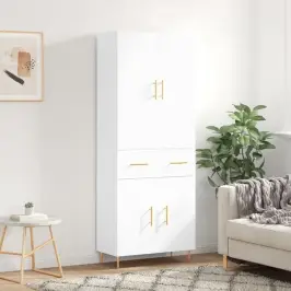 Augstais Skapis, Balts, 69,5X34X180 Cm, Inženierijas Koks Vidaxl