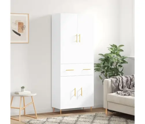 Augstais Skapis, Balts, 69,5X34X180 Cm, Inženierijas Koks Vidaxl Augstais Skapis, Balts, 69,5X34X180 Cm, Inženierijas Koks Vidaxl