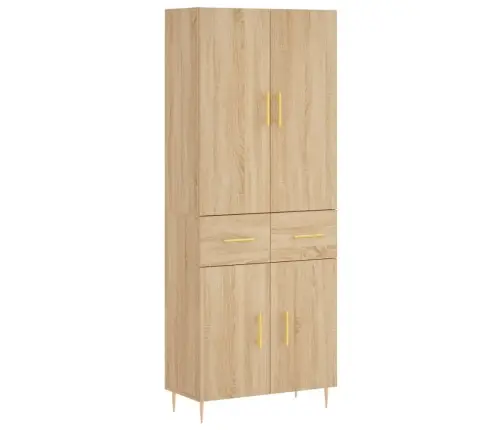 Kõrge Kapp, Sonoma Tamm, 69,5 X 34 X 180 cm Tehispuit