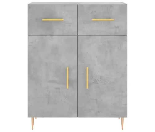 Komoda, Betono Pilkos Spalvos, 69,5X34X180cm Apdirbta Mediena