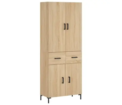 Augstais Skapis, Ozolkoka, 69,5X34X180 Cm, Inženierijas Koks Vidaxl