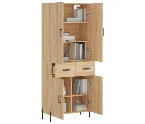 Augstais Skapis, Ozolkoka, 69,5X34X180 Cm, Inženierijas Koks Vidaxl