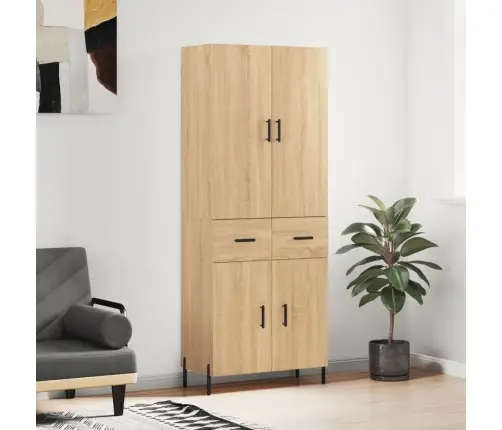 Augstais Skapis, Ozolkoka, 69,5X34X180 Cm, Inženierijas Koks Vidaxl