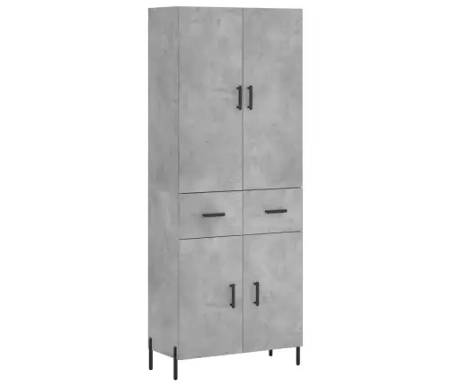 Augstais Skapis, Pelēks, 69,5X34X180 Cm, Inženierijas Koks Vidaxl