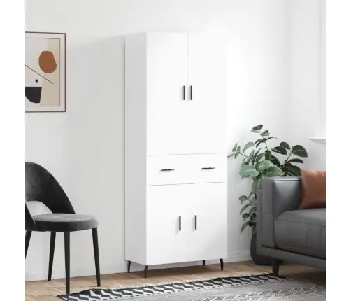 Augstais Skapis, Balts, 69,5X34X180 Cm, Inženierijas Koks Vidaxl