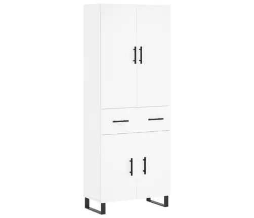 Kõrge Kapp, Valge, 69,5 X 34 X 180 cm Tehispuit