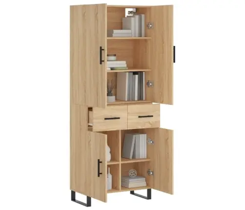 Komoda, Sonoma Ąžuolo Spalvos, 69,5X34X180cm Apdirbta Mediena Komoda, Sonoma Ąžuolo Spalvos, 69,5X34X180cm Apdirbta Mediena