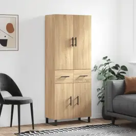 Augstais Skapis, Ozolkoka, 69,5X34X180 Cm, Inženierijas Koks Vidaxl