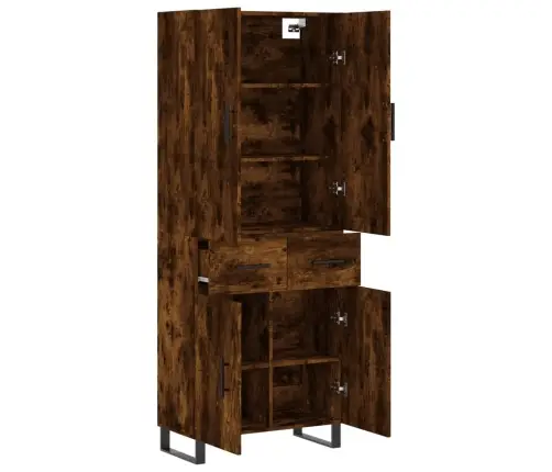 Kõrge Kapp, Suitsutatud Tamm, 69,5 X 34 X 180 cm Tehispuit