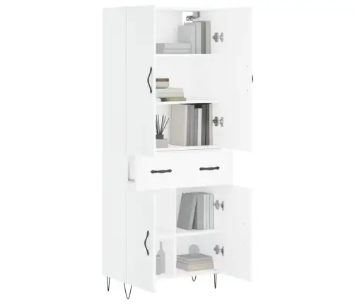 Augstais Skapis, Balts, 69,5X34X180 Cm, Inženierijas Koks Vidaxl