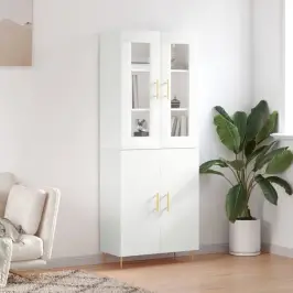 Augstais Skapis, Balts, 69,5X34X180 Cm, Inženierijas Koks Vidaxl