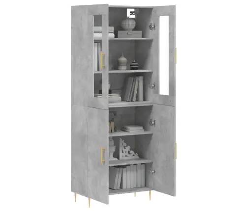 Kõrge Kapp, Betoonhall, 69,5 X 34 X 180 cmTehispuit