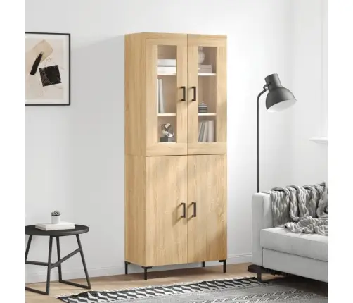 Augstais Skapis, Ozolkoka, 69,5X34X180 Cm, Inženierijas Koks Vidaxl