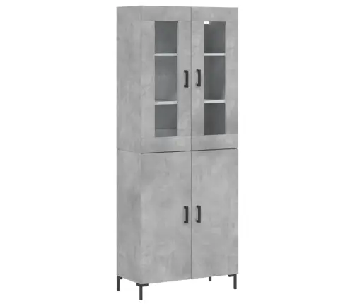 Komoda, Betono Pilkos Spalvos, 69,5X34X180cm Apdirbta Mediena