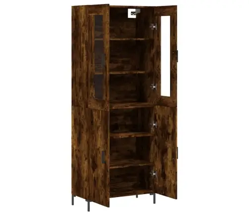 Komoda, Dūminio Ąžuolo Spalvos, 69,5X34X180cm Apdirbta Mediena