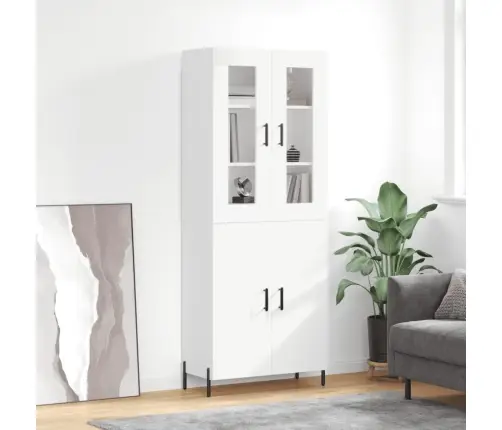 Augstais Skapis, Balts, 69,5X34X180 Cm, Inženierijas Koks Vidaxl