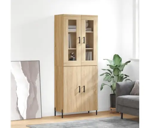Augstais Skapis, Ozolkoka, 69,5X34X180 Cm, Inženierijas Koks Vidaxl Augstais Skapis, Ozolkoka, 69,5X34X180 Cm, Inženierijas Koks Vidaxl