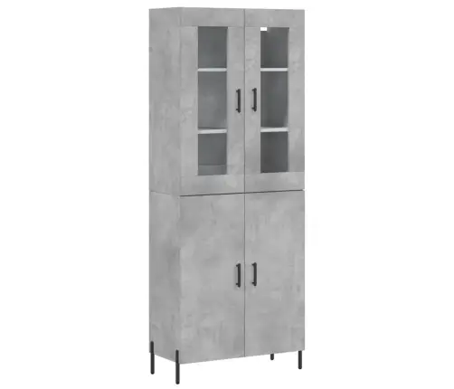 Augstais Skapis, Pelēks, 69,5X34X180 Cm, Inženierijas Koks Vidaxl