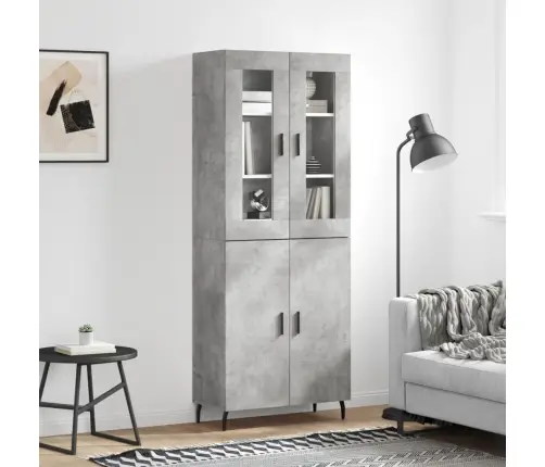 Kõrge Kapp, Betoonhall, 69,5 X 34 X 180 cmTehispuit