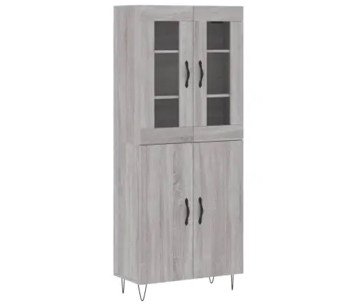 Kõrge Kapp, Hall Sonoma Tamm, 69,5 X 34 X 180 cm Tehispuit