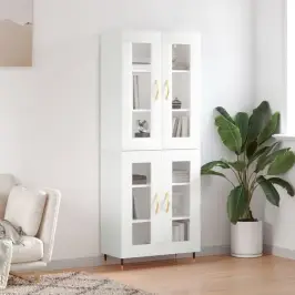 Augstais Skapis, Balts, 69,5X34X180 Cm, Inženierijas Koks Vidaxl