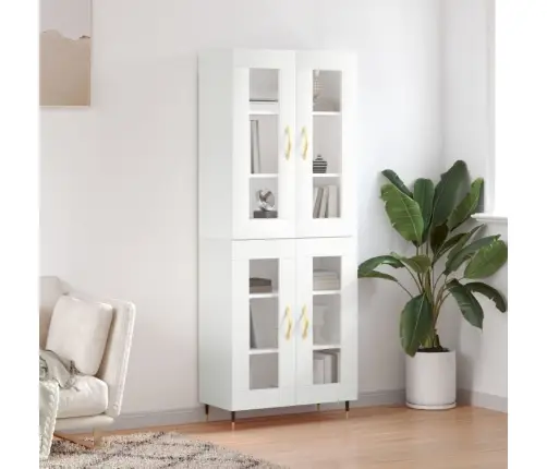 Augstais Skapis, Balts, 69,5X34X180 Cm, Inženierijas Koks Vidaxl
