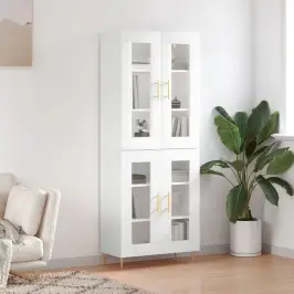 Augstais Skapis, Balts, 69,5X34X180 Cm, Inženierijas Koks Vidaxl