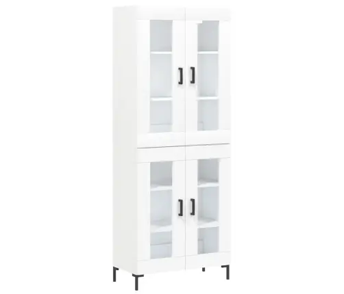 Kõrge Kapp, Valge, 69,5 X 34 X 180 cm Tehispuit