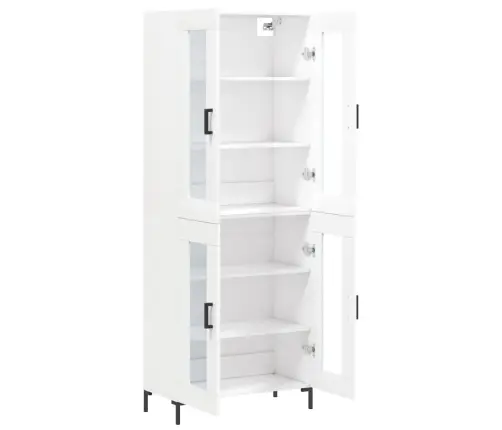 Kõrge Kapp, Valge, 69,5 X 34 X 180 cm Tehispuit