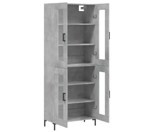 Augstais Skapis, Pelēks, 69,5X34X180 Cm, Inženierijas Koks Vidaxl