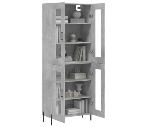 Komoda, Betono Pilkos Spalvos, 69,5X34X180cm Apdirbta Mediena