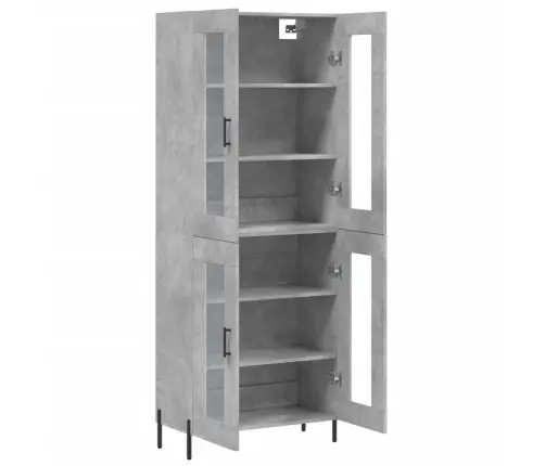 Komoda, Betono Pilkos Spalvos, 69,5X34X180cm Apdirbta Mediena