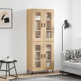 Augstais Skapis, Ozolkoka, 69,5X34X180 Cm, Inženierijas Koks Vidaxl