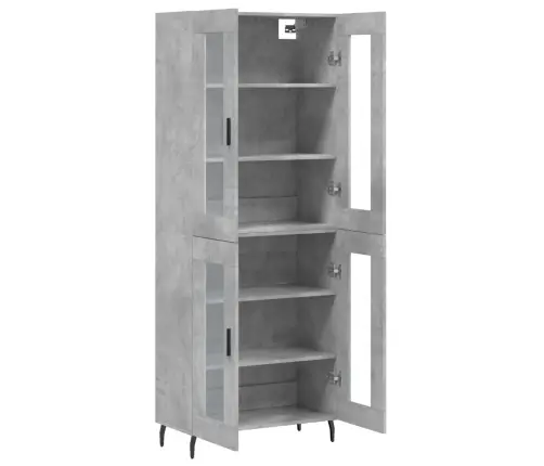 Komoda, Betono Pilkos Spalvos, 69,5X34X180cm Apdirbta Mediena