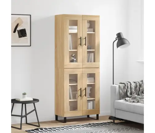 Kõrge Kapp, Sonoma Tamm, 69,5 X 34 X 180 cm Tehispuit