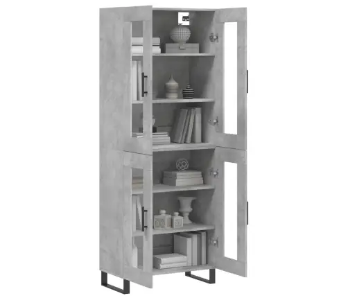 Augstais Skapis, Pelēks, 69,5X34X180 Cm, Inženierijas Koks Vidaxl