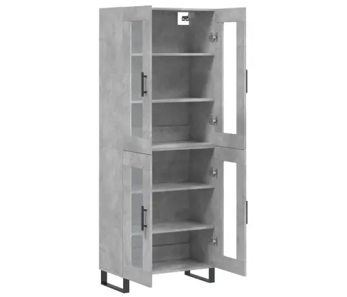 Augstais Skapis, Pelēks, 69,5X34X180 Cm, Inženierijas Koks Vidaxl