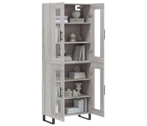 Augstais Skapis, Pelēks, 69,5X34X180 Cm, Inženierijas Koks Vidaxl Augstais Skapis, Pelēks, 69,5X34X180 Cm, Inženierijas Koks Vidaxl