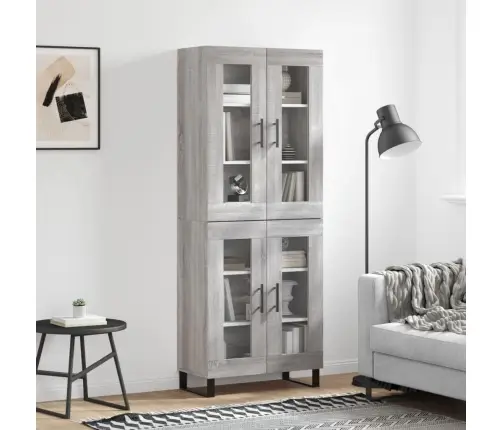 Augstais Skapis, Pelēks, 69,5X34X180 Cm, Inženierijas Koks Vidaxl Augstais Skapis, Pelēks, 69,5X34X180 Cm, Inženierijas Koks Vidaxl