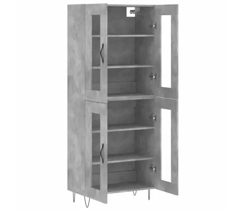 Augstais Skapis, Pelēks, 69,5X34X180 Cm, Inženierijas Koks Vidaxl