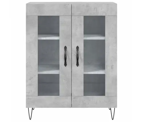 Augstais Skapis, Pelēks, 69,5X34X180 Cm, Inženierijas Koks Vidaxl