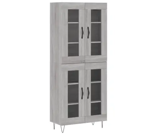 Komoda, Pilkos Ąžuolo Spalvos, 69,5X34X180cm Apdirbta Mediena