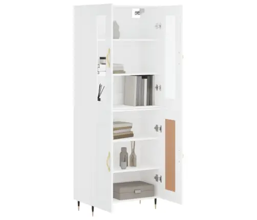 Augstais Skapis, Balts, 69,5X34X180 Cm, Inženierijas Koks Vidaxl