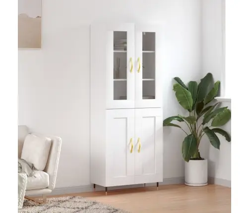 Augstais Skapis, Balts, 69,5X34X180 Cm, Inženierijas Koks Vidaxl