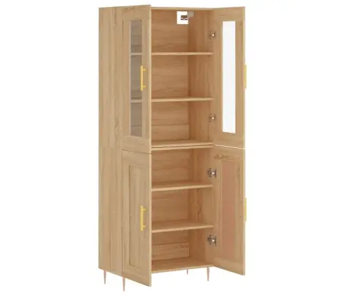 Augstais Skapis, Ozolkoka, 69,5X34X180 Cm, Inženierijas Koks Vidaxl Augstais Skapis, Ozolkoka, 69,5X34X180 Cm, Inženierijas Koks Vidaxl