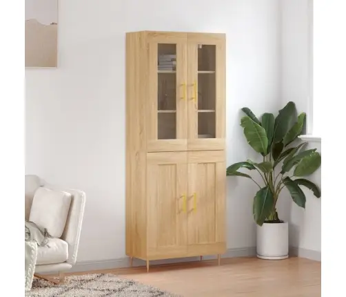 Augstais Skapis, Ozolkoka, 69,5X34X180 Cm, Inženierijas Koks Vidaxl Augstais Skapis, Ozolkoka, 69,5X34X180 Cm, Inženierijas Koks Vidaxl