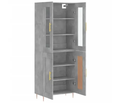 Augstais Skapis, Pelēks, 69,5X34X180 Cm, Inženierijas Koks Vidaxl